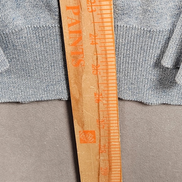 J Lindeberg Sweater Mens XL Blue Speckled Cotton V-Neck Golf Casual Preppy Logo - Picture 8 of 11